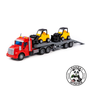 Камион носач со валјак и багер